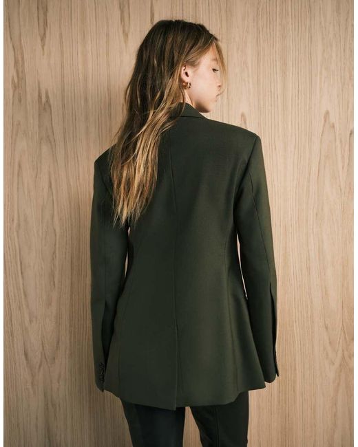 ARKET Green Pure Wool Blazer