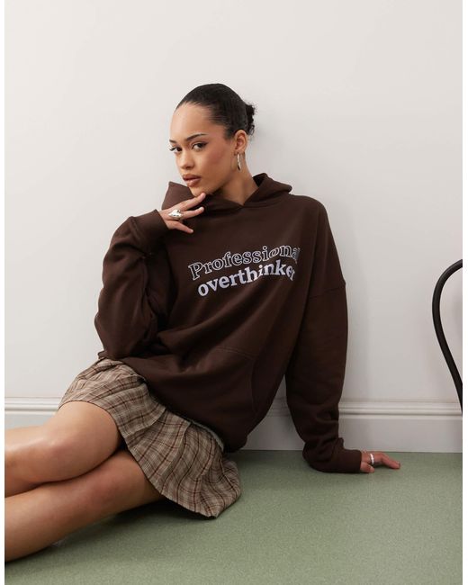 Motel Brown – oversize-kapuzenpullover
