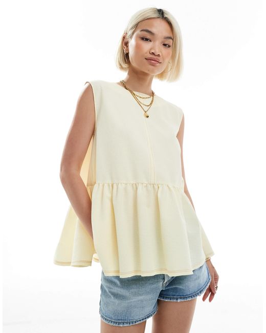 ASOS White – ärmelloses schößchenoberteil
