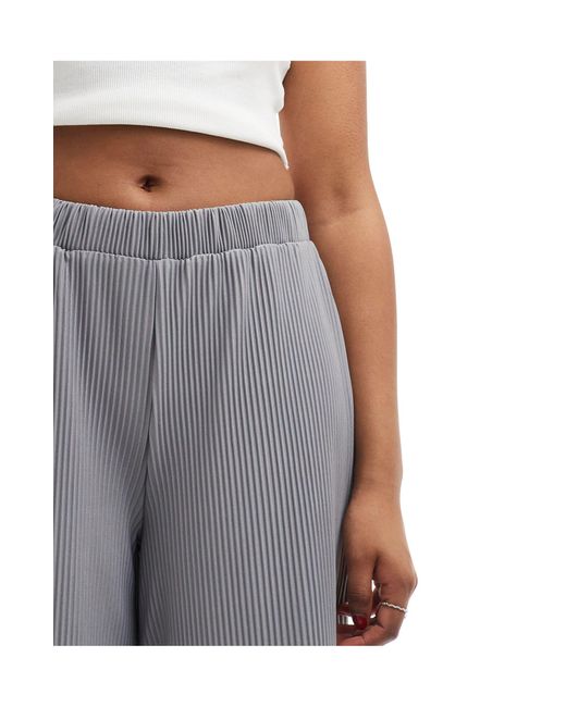 Pantalones culotte plisados ASOS de color Gray