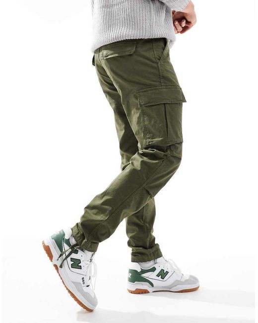 Jack & Jones Green Intelligence Cargo Trouser for men