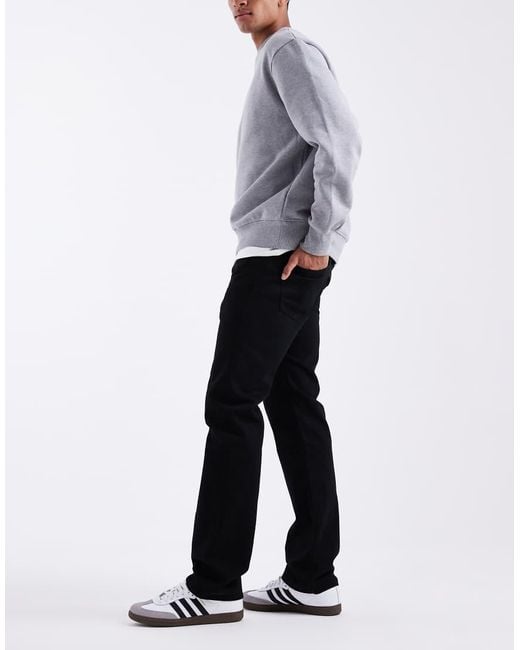 Levi's Black 501 Original Straight Jeans for men