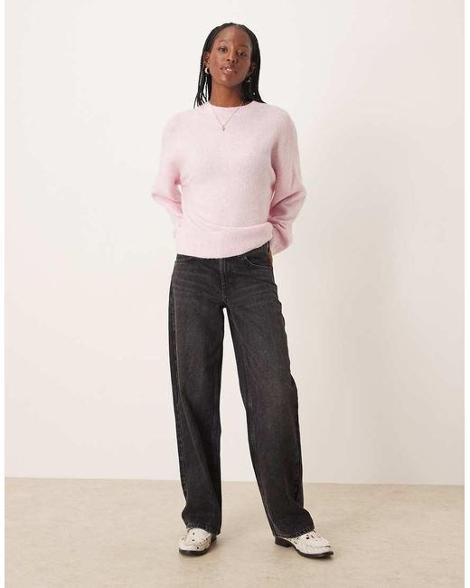 Jdy Pink Drop Shoulder Knitted Jumper