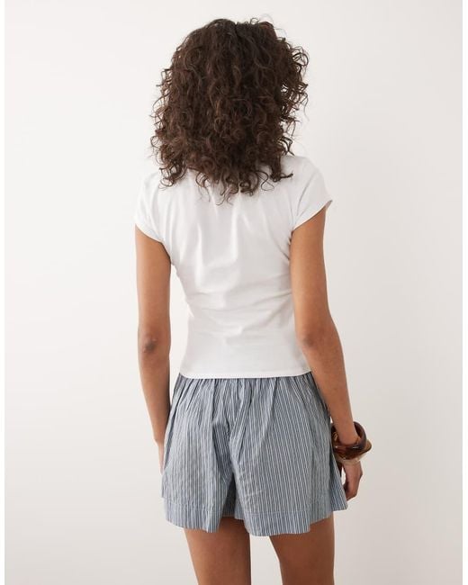 ASOS White Baby Tee With Flower Painting Graphic