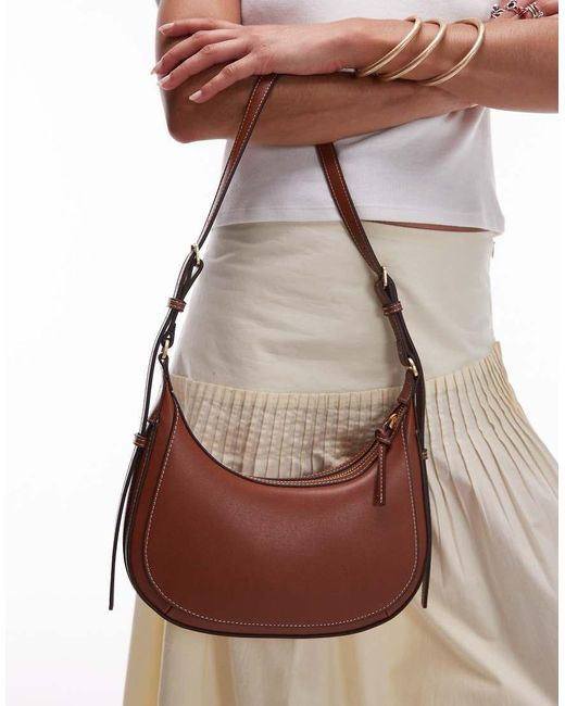 Mango Brown Classic Cross Body Bag