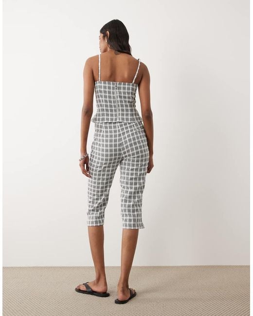 Miss Selfridge White Tailored Capri Co-Ord