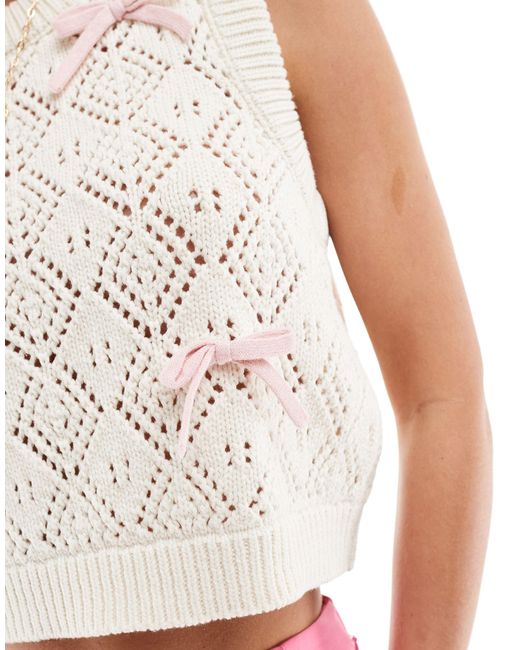 ASOS Pink Asos Design Petite Knitted Tank Top