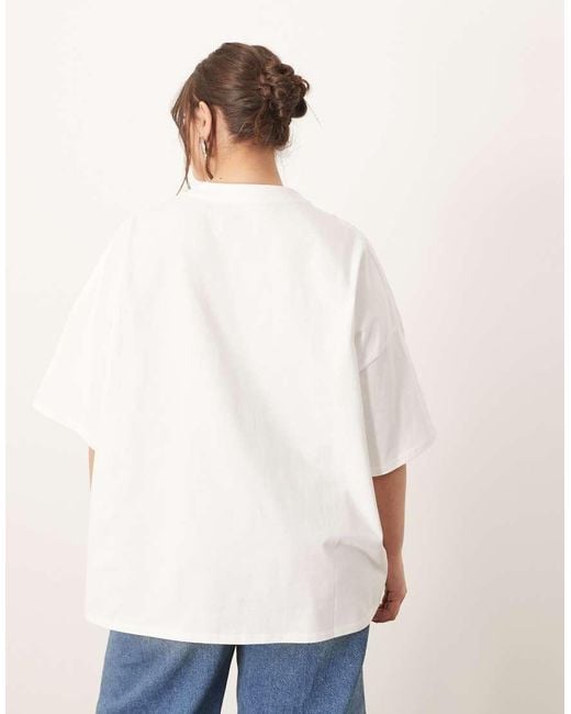 ARRANGE Blue Curve Oversized Premium Heavy Weight T-shirt