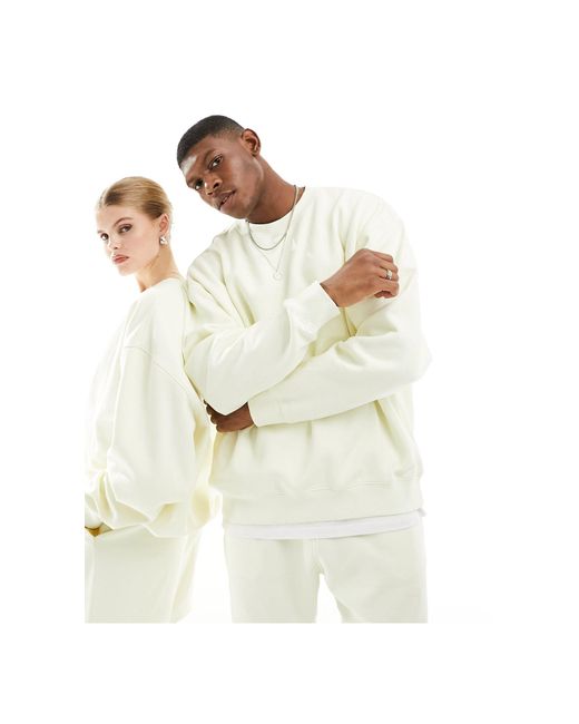 Weekday White Unisex Co-ord Oversized Sweatshirt