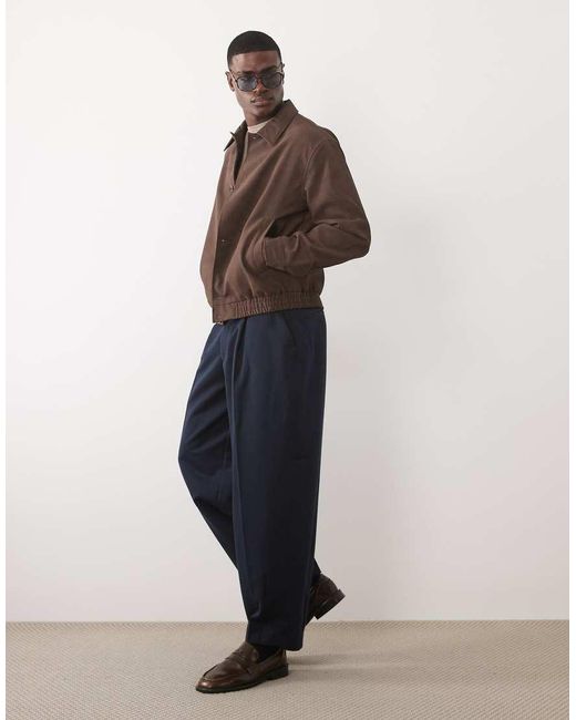 ASOS Brown Faux Suede Jacket for men