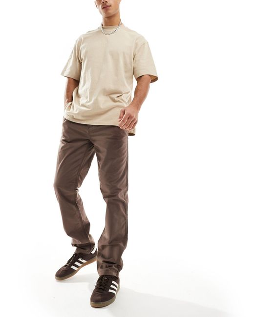 Pantalones marrón oscuro ASOS de hombre de color White