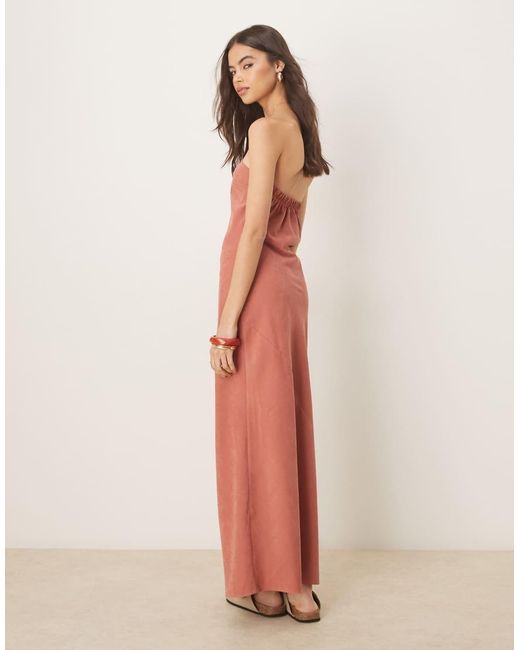 ASOS Orange Asos Design Tall Bandeau Maxi Dress