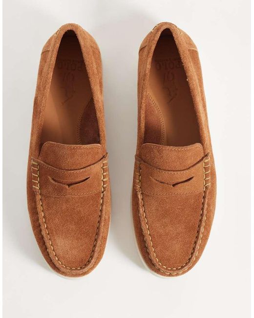 Polo Ralph Lauren White Merton Suede Loafers for men
