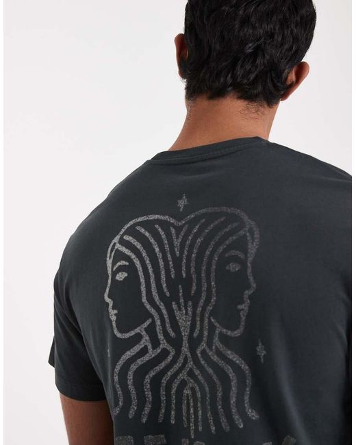 T-Shirt A Maniche Corte Comoda Nera Con Logo di Lee Jeans in Blue da Uomo