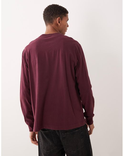 Top à manches longues en tissu épais Abercrombie & Fitch pour homme en coloris Purple