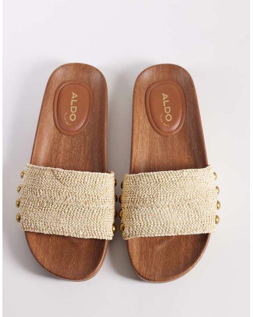 ALDO White Rooted Flat Sandal