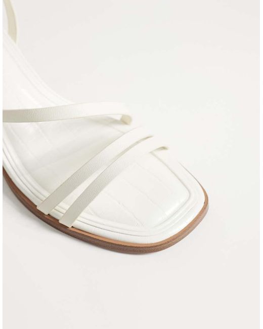 ASOS Natural Honeybee Mid Block Heeled Sandals