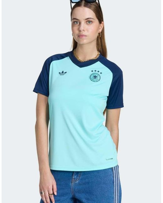 Adidas Originals Blue Germany 26 Away Pre Match Jersey
