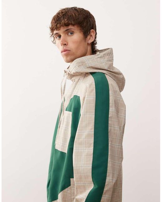 Reclaimed Vintage Green Festival Track Jacket for men