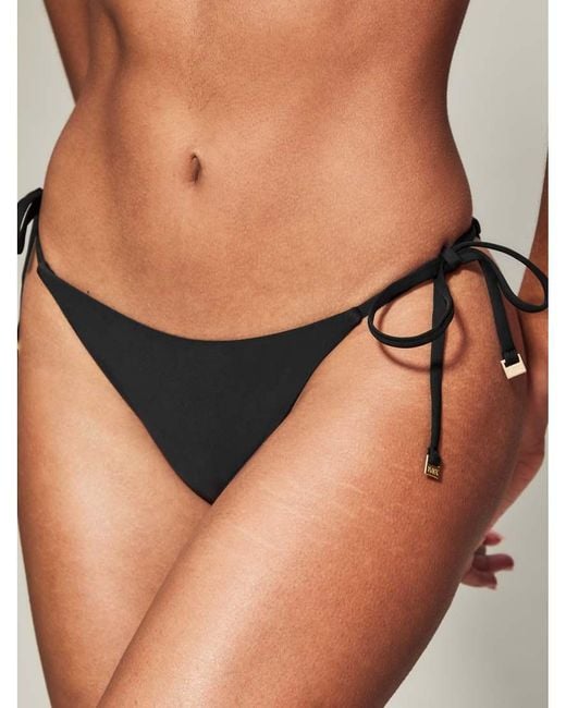 KBX Black Knickerbox Swim Essentials Tie Side Bikini Bottoms