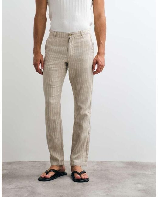 ASOS Multicolor Co-ord Linen Blend Trousers for men