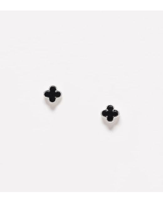 Kingsley Ryan Black Clover Stud Earrings