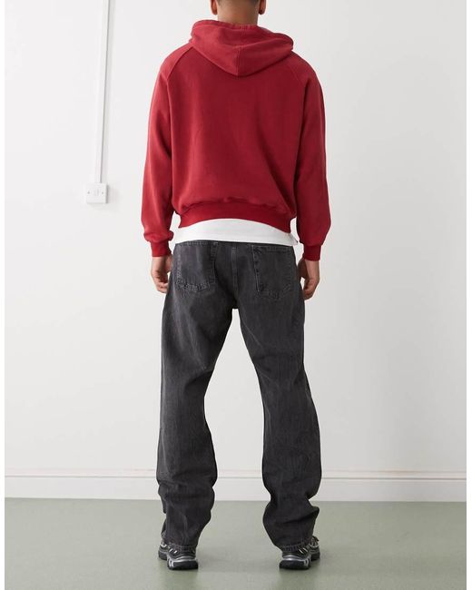 Weekday Red Space Relaxed Fit Straight Leg Jeans for men