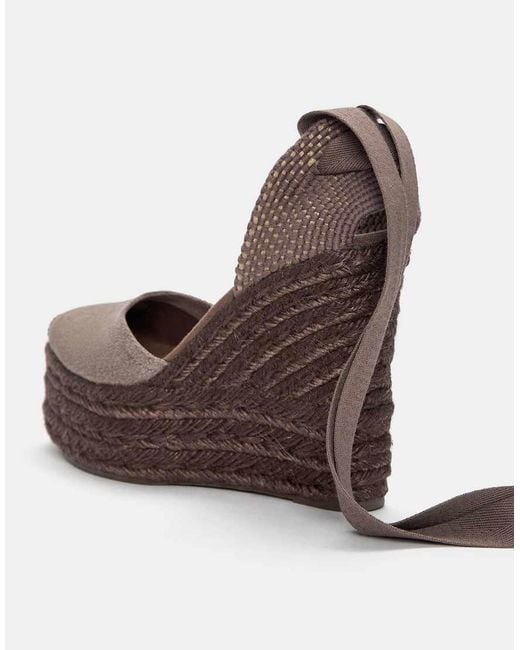 Pull&Bear Brown Espadrille Wedges