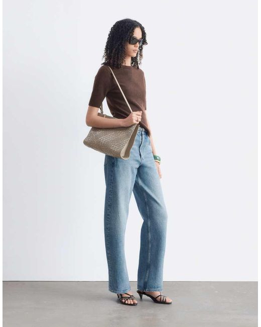 & Other Stories Blue Cashmere Fine Knit Top