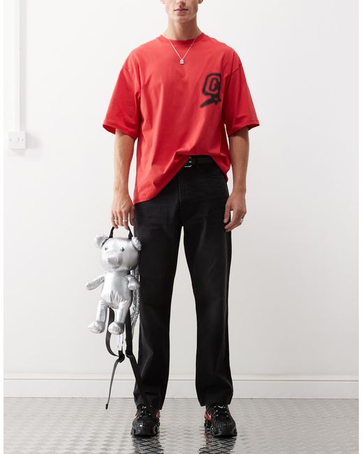 Collusion Red X005 Straight Leg Jeans for men