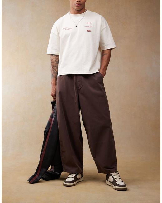 ASOS – weite oversize-hose in Natural für Herren