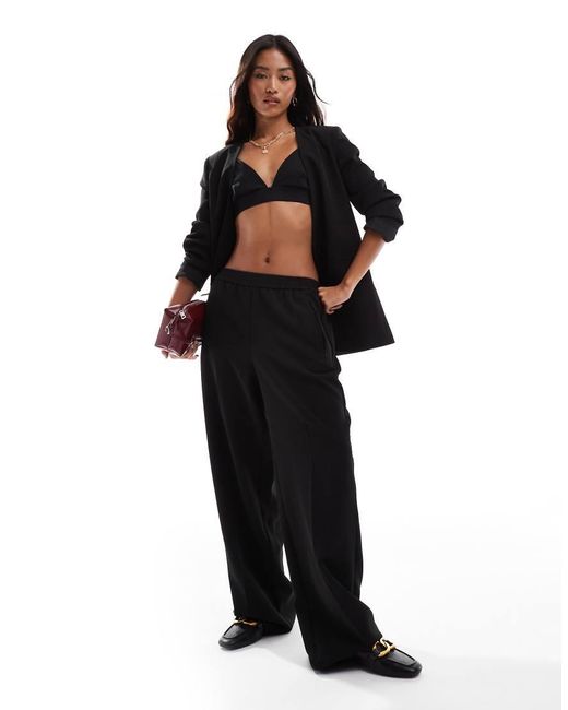 ONLY Black Tailored Straight Trousers Co-ord