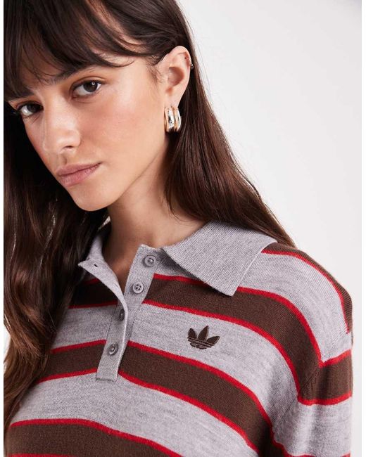 adidas Originals x ASOS Blue Wool Rugby Top