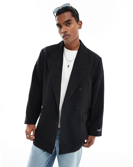 Jack & Jones Black Oversized Suit Jacket for men