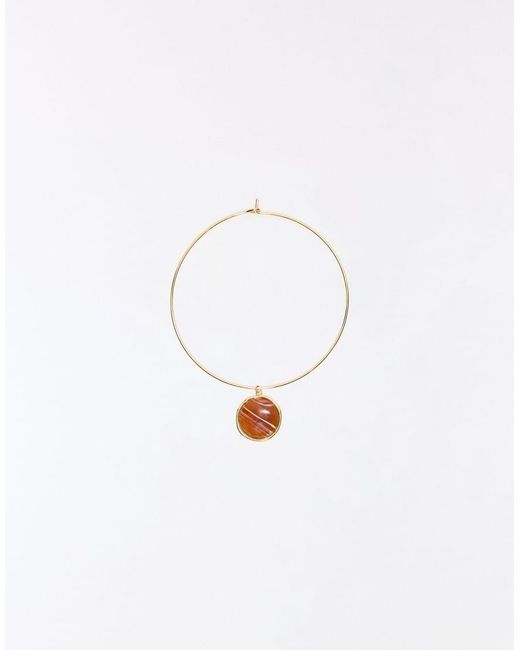 Bershka White Stone Pendant Necklace