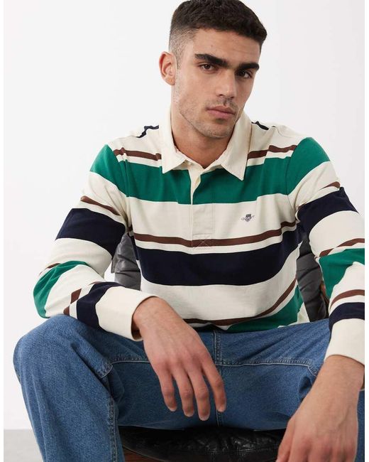 Gant Green Logo Rugby Top