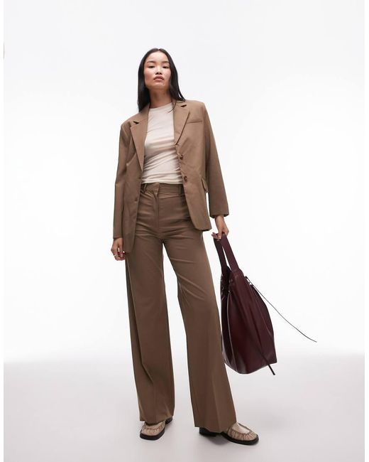 Mango Brown Double Breasted Blazer Co-ord