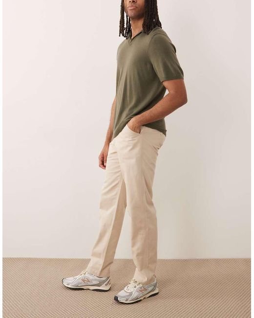 Mango Natural 100% Cotton Straight Trouser for men