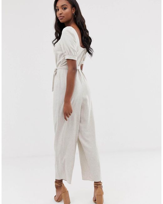 white short sleeve jumpsuit