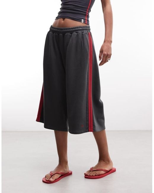 Collusion White Sports baggy Longline Jort Co Ord