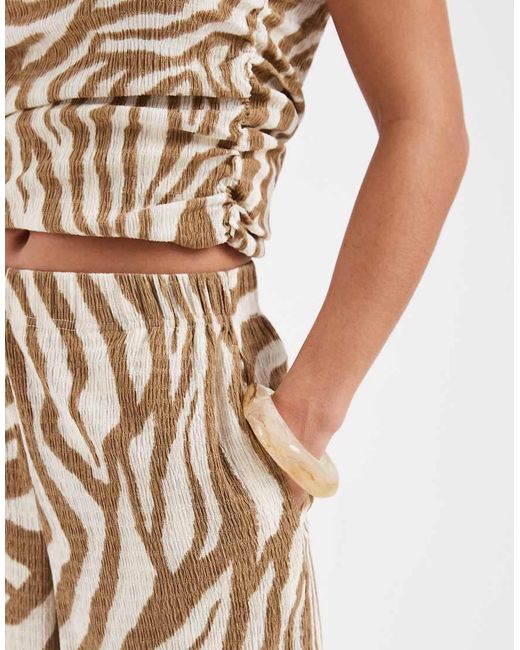 Vero Moda Metallic Wide Leg Textured Jersey Trouser Co-Ord