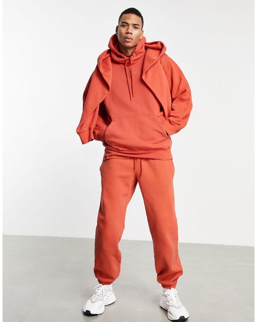 adidas Originals Cotton 'premium Sweats' Overdyed Hoodie in Orange for Men  | Lyst