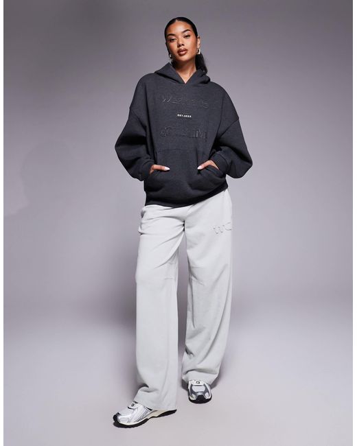 ASOS Blue Weekend Collective Hoodie With Applique Graphic