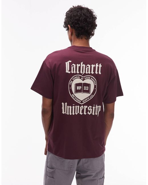 Carhartt Red Schooling Loose Fit T-shirt for men