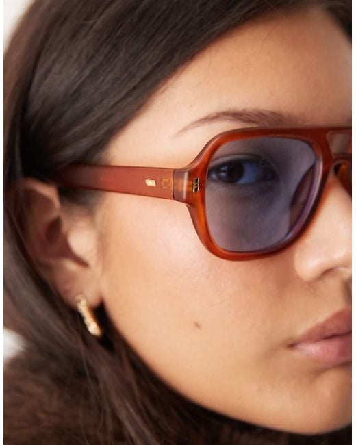 ASOS Black Aviator Sunglasses
