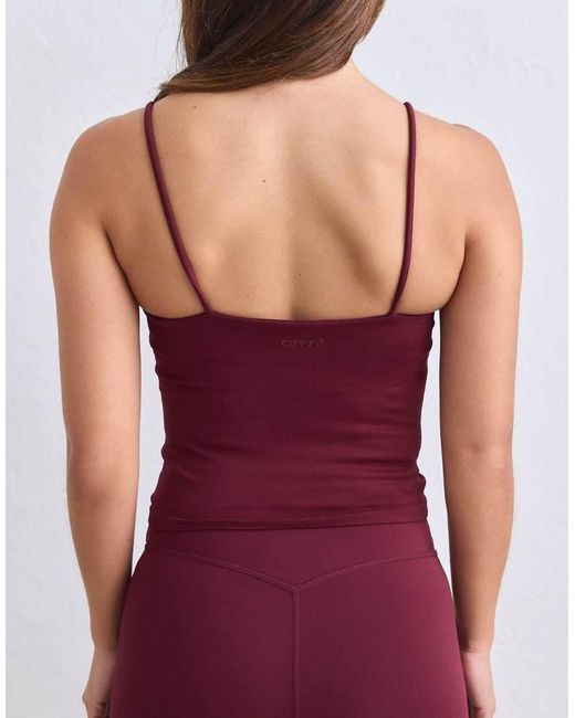 Aim'n Purple Merlot Shape Seamless Strap Singlet
