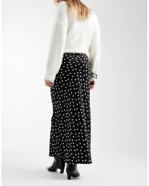 ASOS White Satin Bias Maxi Skirt