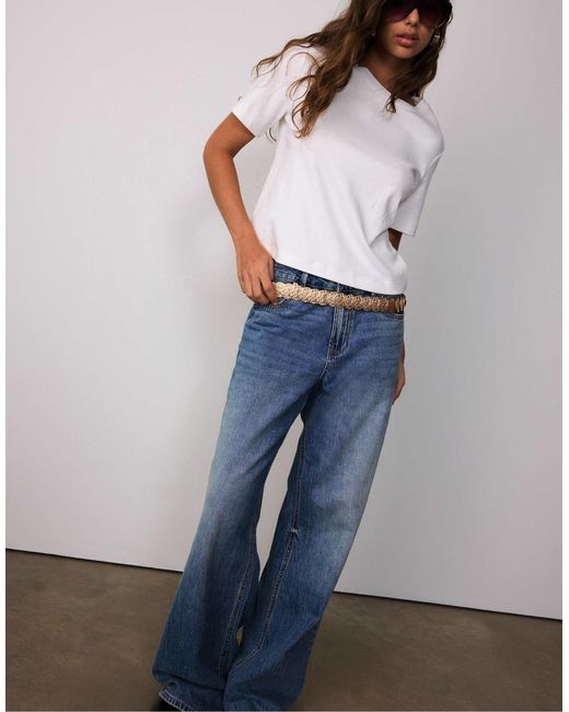Stradivarius White – elastischer metallgürtel