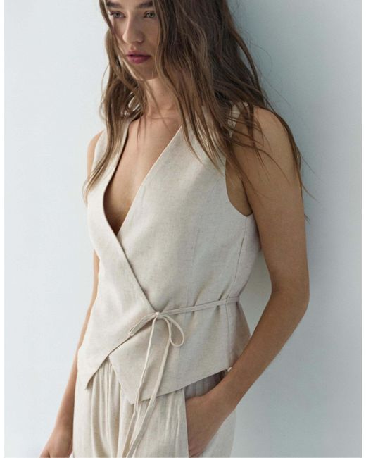 Pull&Bear White – rustikale weste