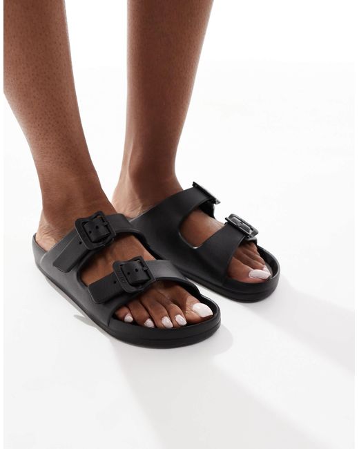 ONLY Black Double Strap Sandal
